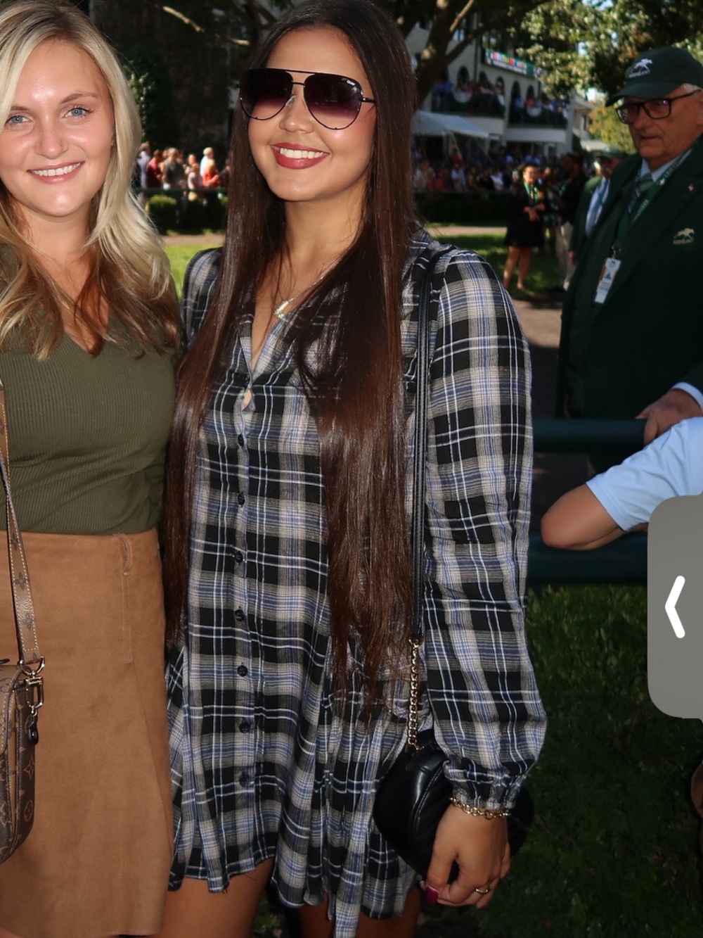 Fashion Nova Black & Gray Plaid Mini Shirt Dress